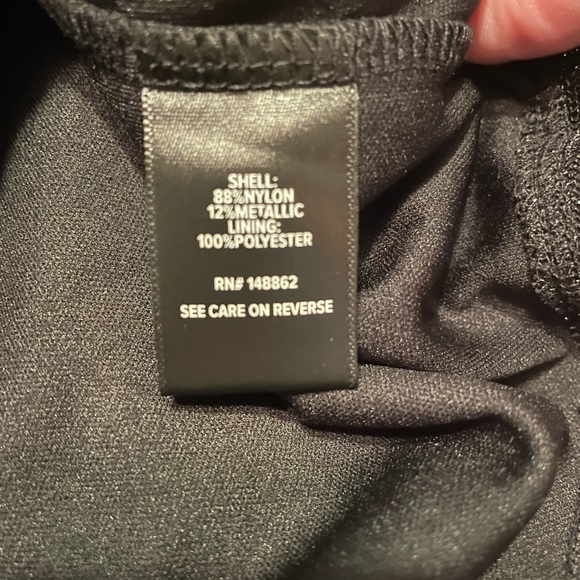 Torrid size 1X black glitter skirt, knit bodycon - Picture 6 of 7